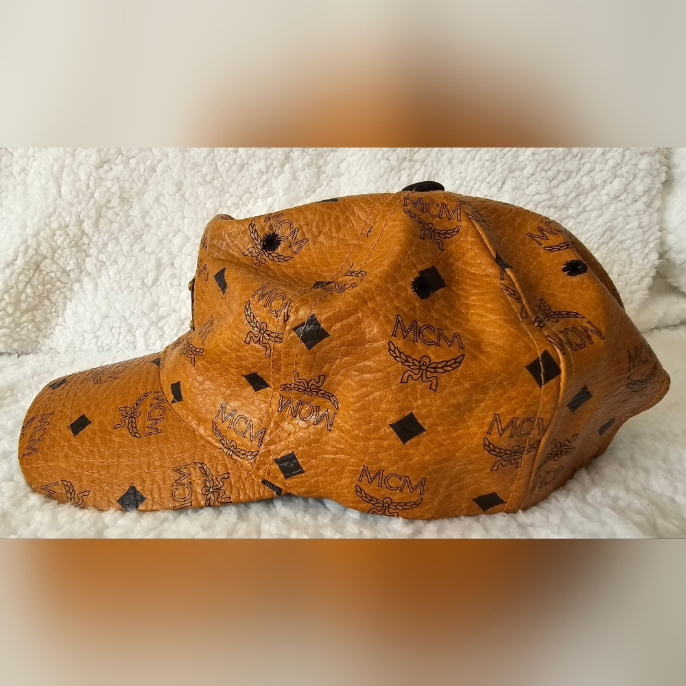 Authentic Mcm Snapback Monogram Baseball Laether … - image 2